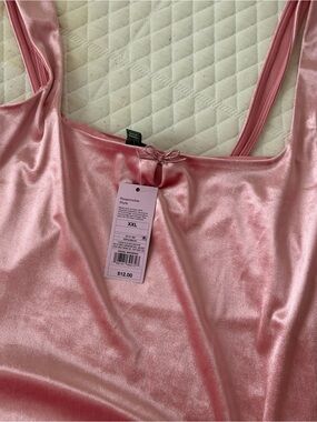 Target Pink Satin Cami with Bow Detail